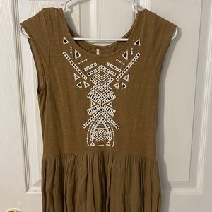 Free People embroidered midi dress
